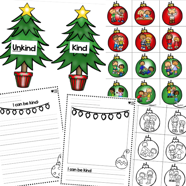 This December use this Christmas Kindness Activity with a kind or sort activity.