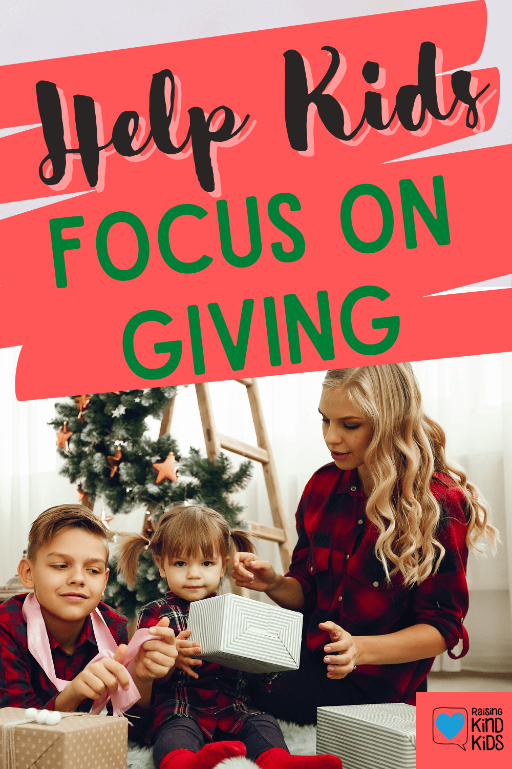 Are you concerned with how much stuff your kids receive on Christmas. Focus on the giving with this one simple trick. www.coffeeandcarpool.com #giving #spiritofChristmas #teachingkidsgratitude #focusongiving