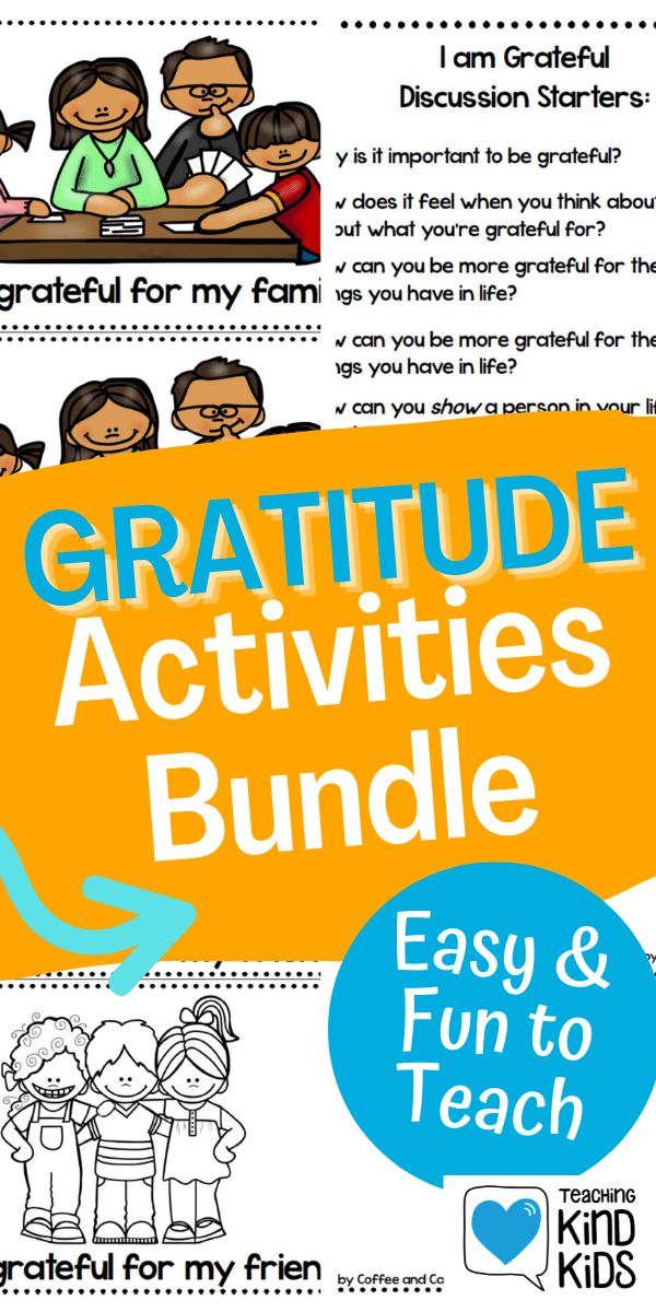 Teach kids to be grateful with this Gratitude Bundle that makes teaching gratitude easy and fun. 