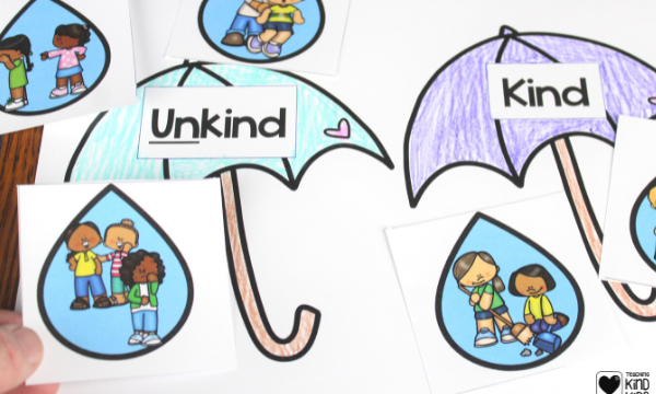 This kindness raindrops kind or unkind sort is a great way to teach character education all through the rainy days of spring.