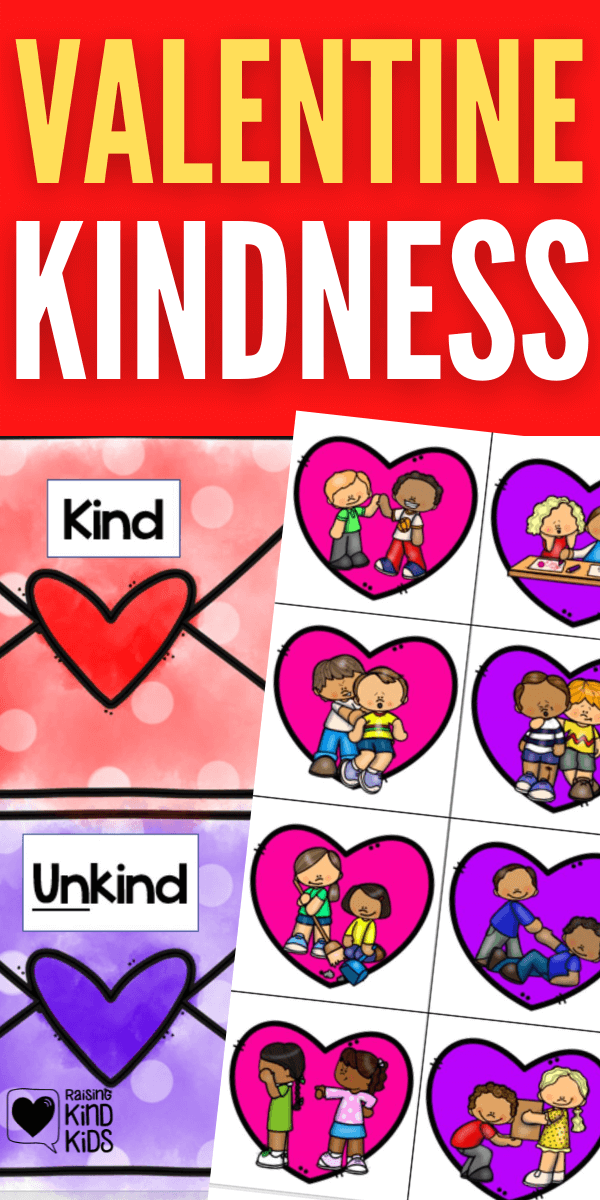 Use this Valentine Kindness Activity that's perfect for kids to help decide what is kind and what is not this Valentine's Day.