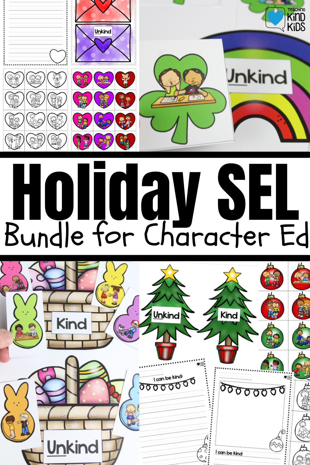 use this holiday sel bundle to teach sel and character education to students in fun, hands-on ways for all the major holidays. 