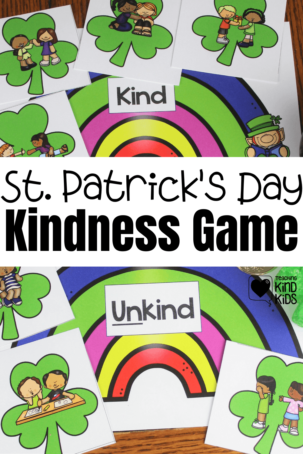 Use this shamrock kindness game perfect for centers to teach sel and character education during St. Patrick's Day and March