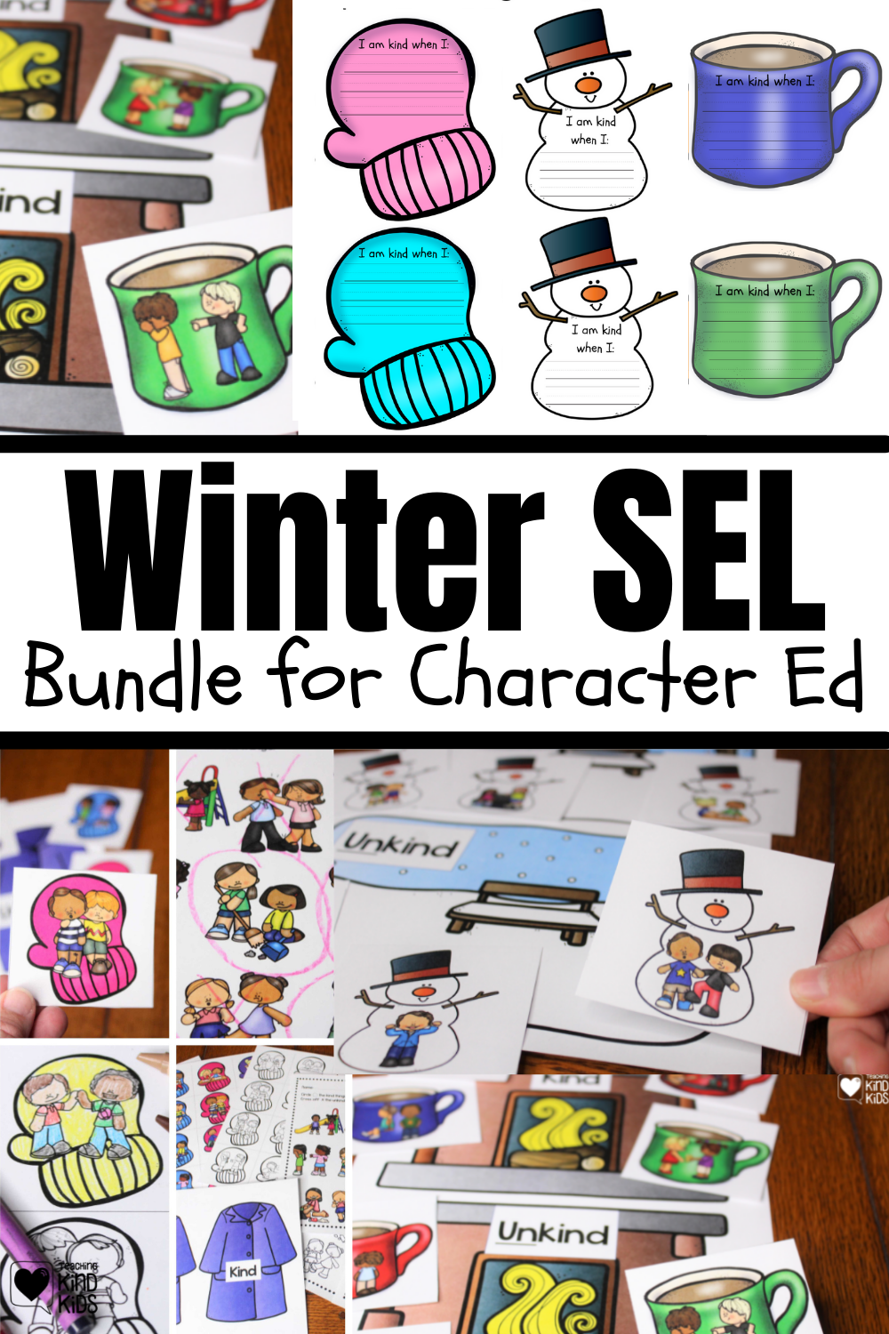 Use these winter sel bundle activities to focus on character education through the wniter months.