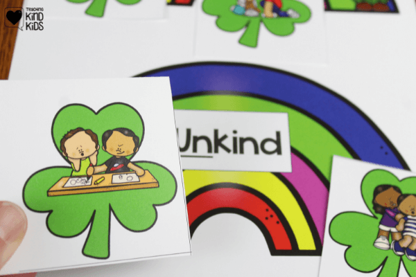 Use this shamrock kindness game perfect for centers to teach sel and character education during St. Patrick's Day and March