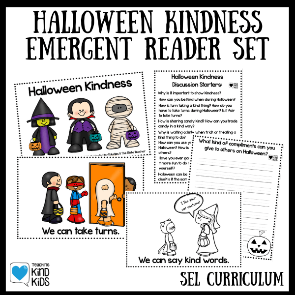 Use this Halloween Emergent Reader to focus on and spread kindness this Halloween.