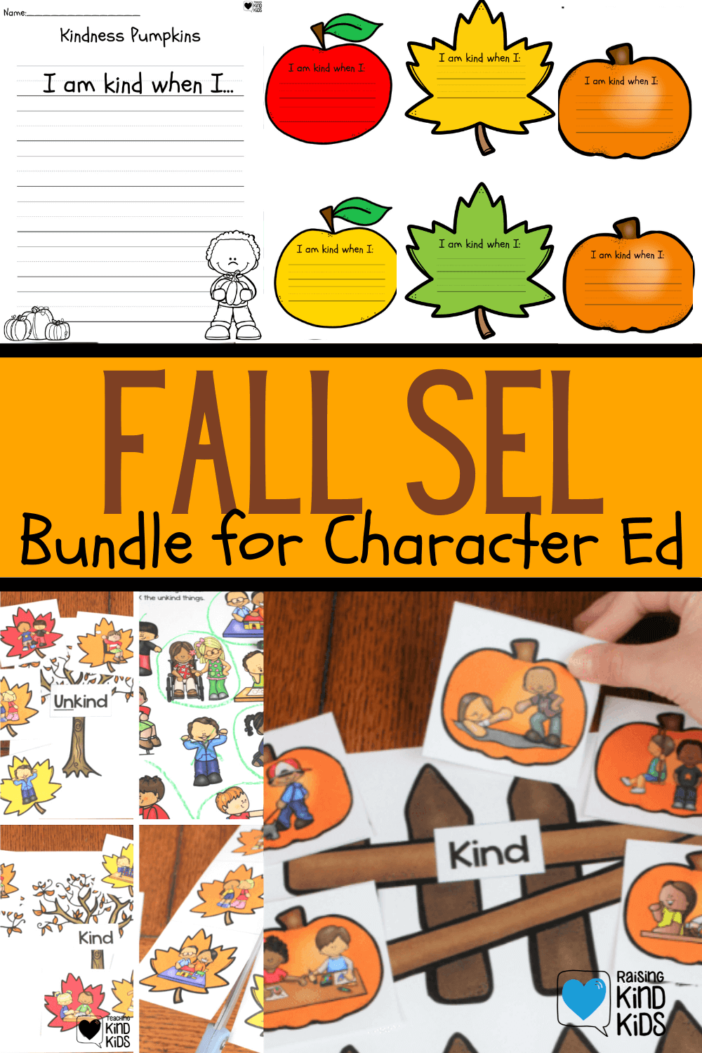 This fall sel bundle is perfect for teaching hands on social emotional learning and character education for fall.