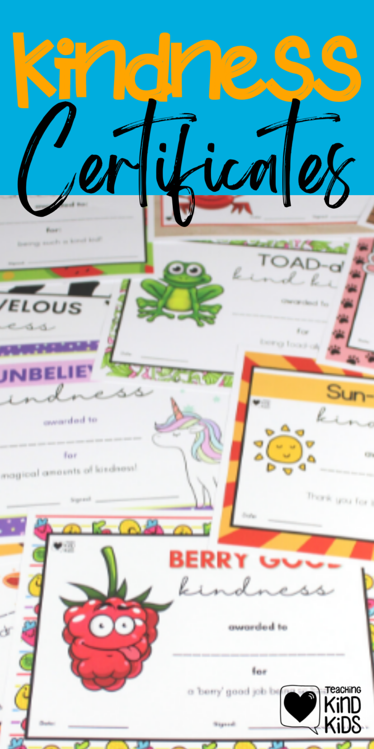 Kindness Certificates to Recognize and Encourage More Kindness