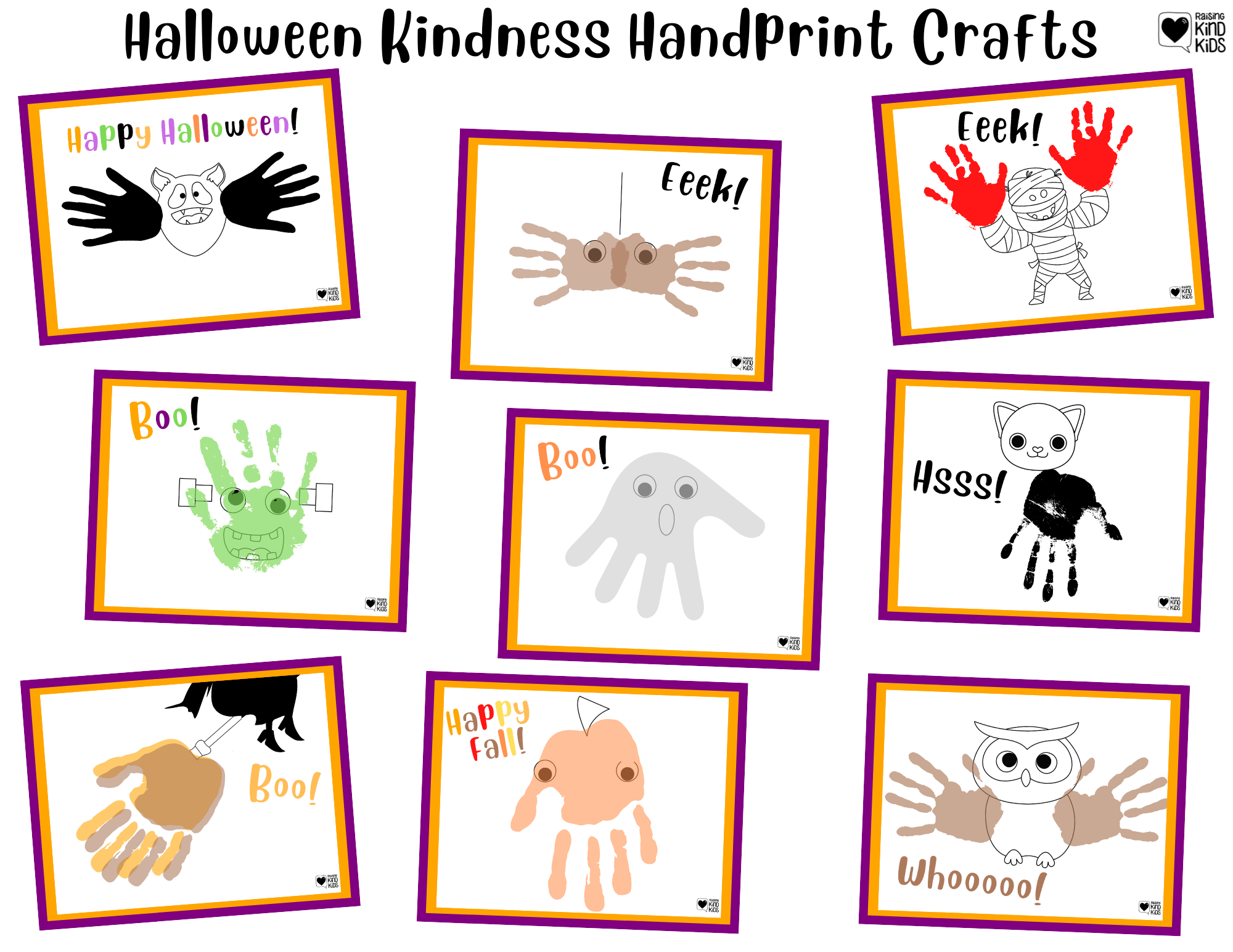 Use these Halloween handprint Kindness craft to celebrate Halloween and spread Kindness at the same time