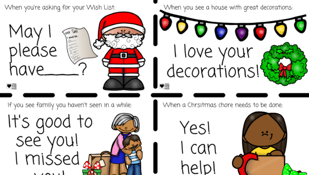 Use these Christmas kindness role playing cards to help intentionally teach kids to be kind and giving them time to practice.