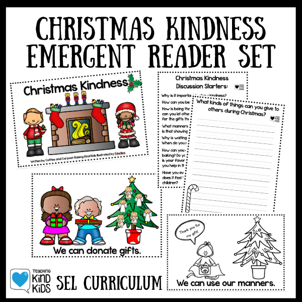 Use this Christmas Kindness Emergent Reader Set to focus on kindness and all the ways we can be helpful, generous, patient, kind and polite during the holidays.