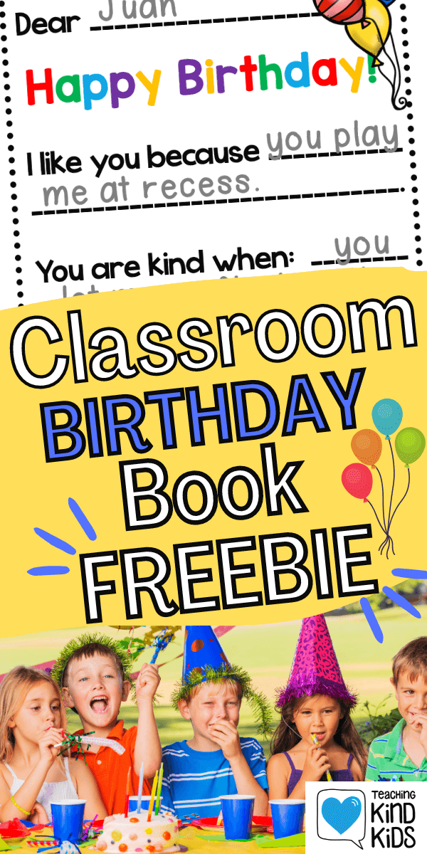 This classroom birthday book is perfect for classrooms to celebrate students in a special and ways that showcases kindness.