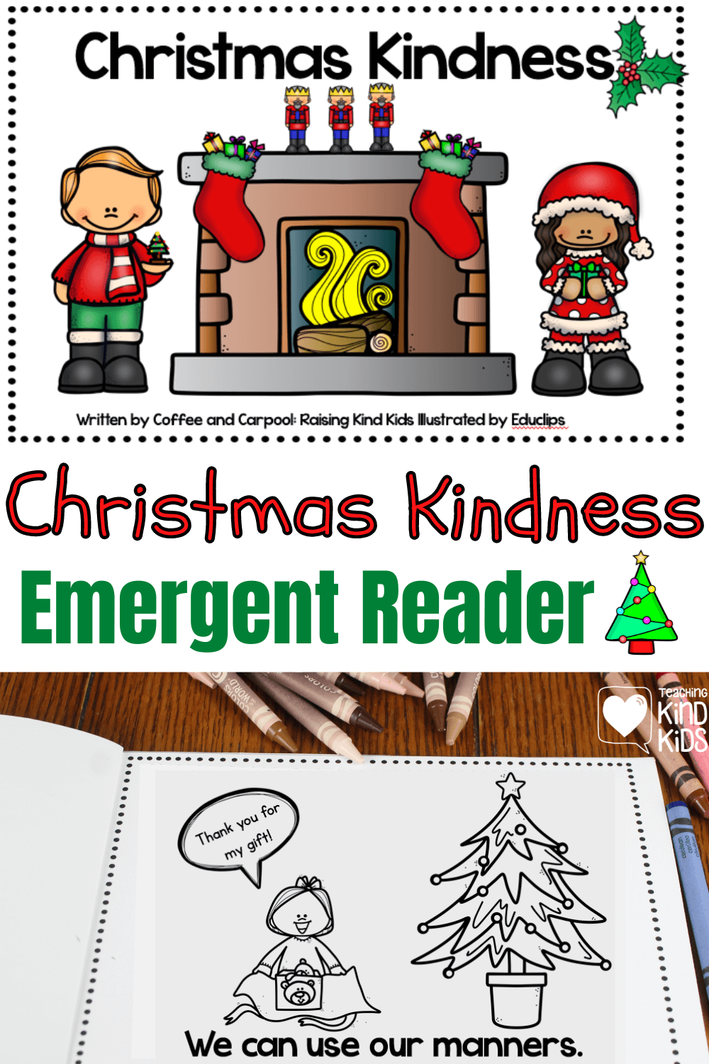 Use this Christmas Kindness Emergent Reader Set to focus on kindness and all the ways we can be helpful, generous, patient, kind and polite during the holidays. 