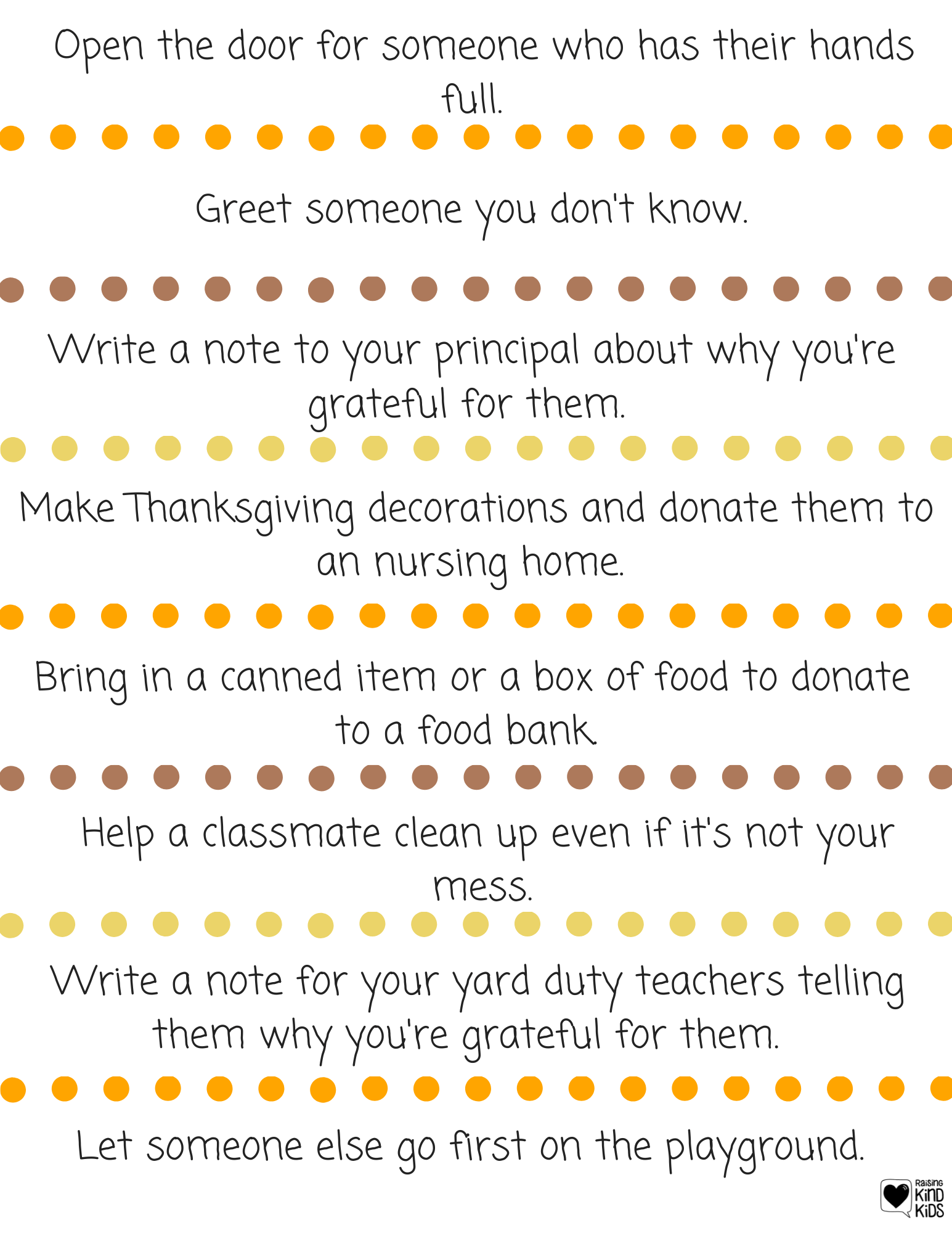 Countdown to Thanksgiving Break with kindness with this Paper chain freebie printable...each day you do one kind act as you get closer to break!