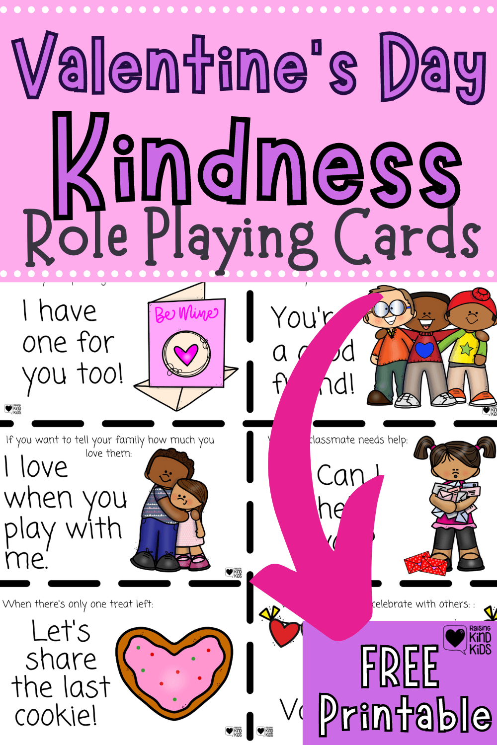 Use these Valentine's Day kindness Role playing cards to practice being kind in February. p