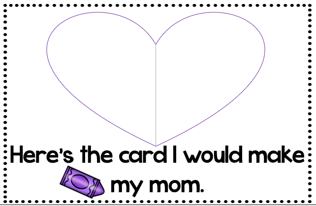 Use this i am Kind to Mom Emergent reader to read about all the ways to show kindness to mom...it also comes with a special person version. 