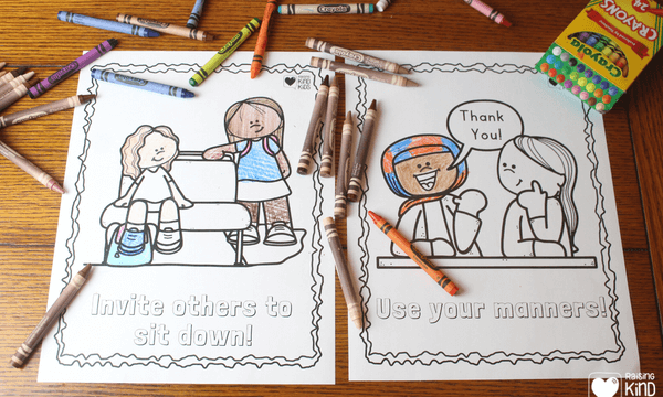 Use these acts of kindness coloring sheets as boredom busters or as kindness posters.