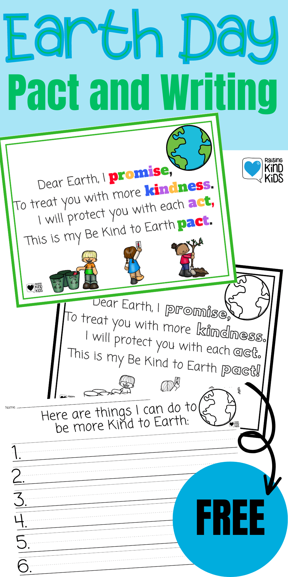 Use this Be Kind to Earth Pact to help kids be kind to Earth and learn ways they can help protect the planet. 