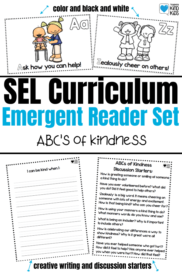 Use this ABCs of Kindness Emergent Reader to learn different ways to be kind from A to Z. Kindness, literacy and alphabet recognition, all together!