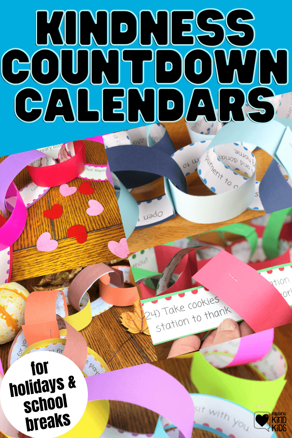 These kindness countdown calendars are a perfect way to spread kindness as you count down to holidays and school breaks.