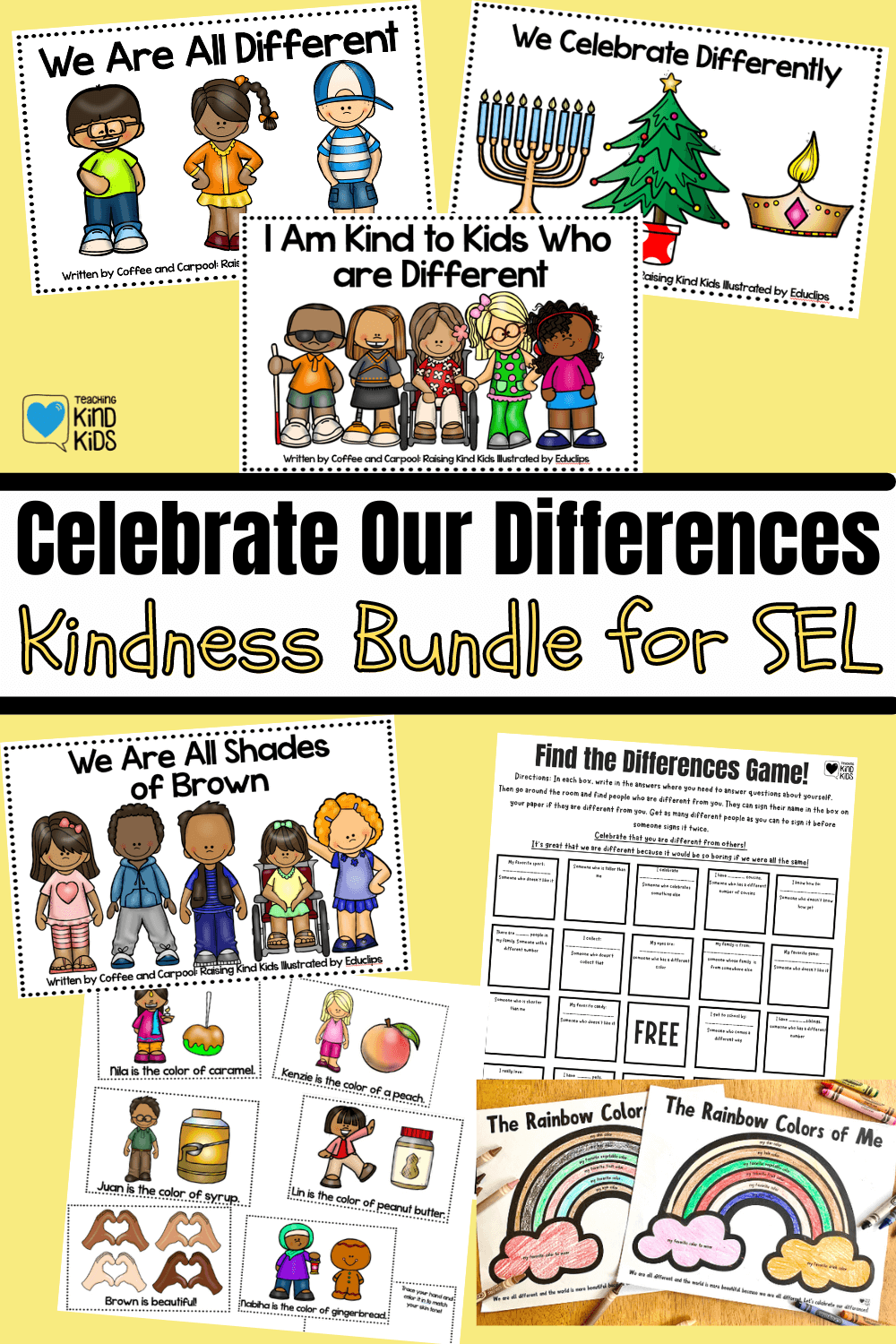 This Celebrate our differences bundle helps kids celebrate, showcase and appreciate our differences in fun, hands on ways. 