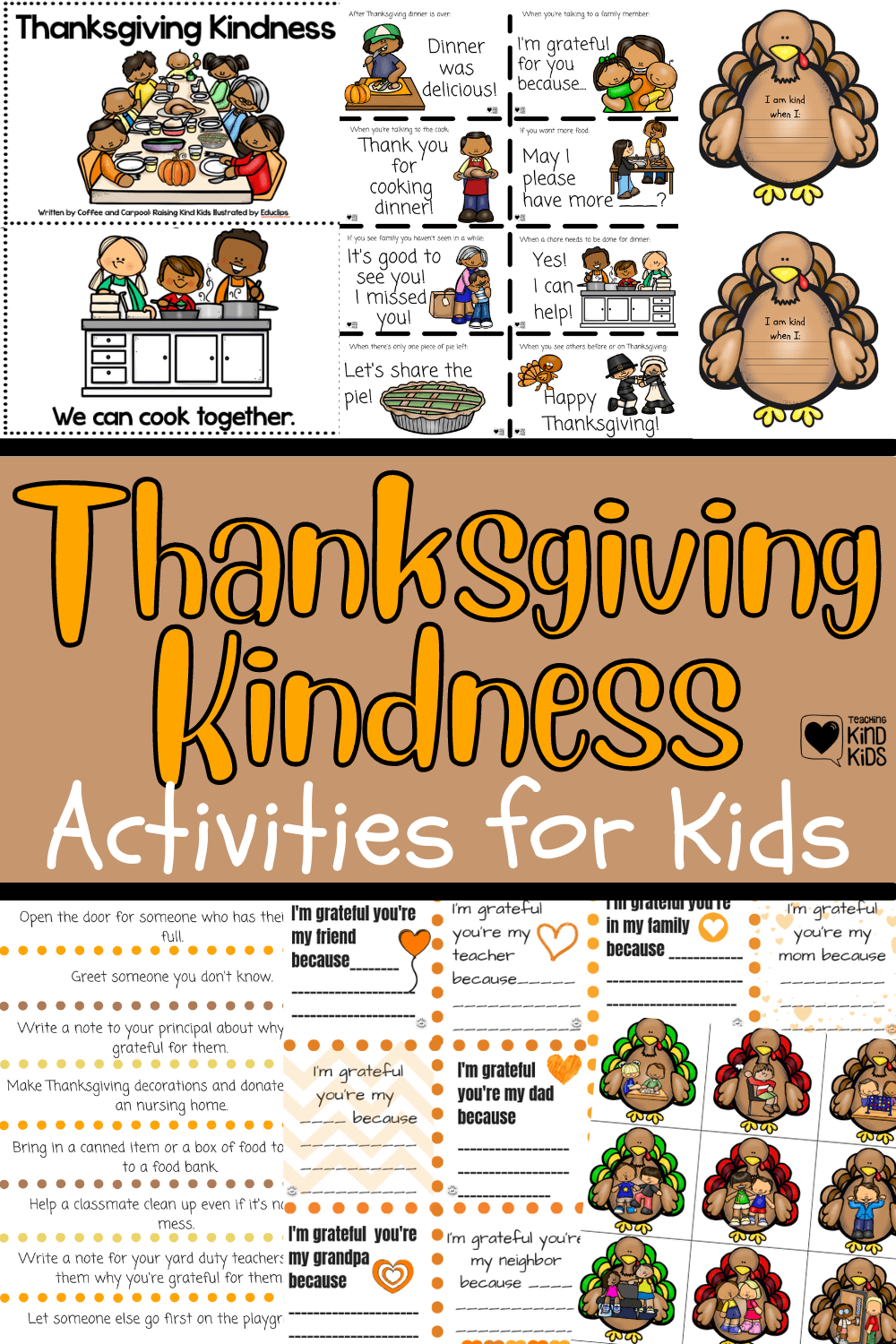 Use these Thanksgiving kindness activities for kids to focus on and spread kindness during November. 