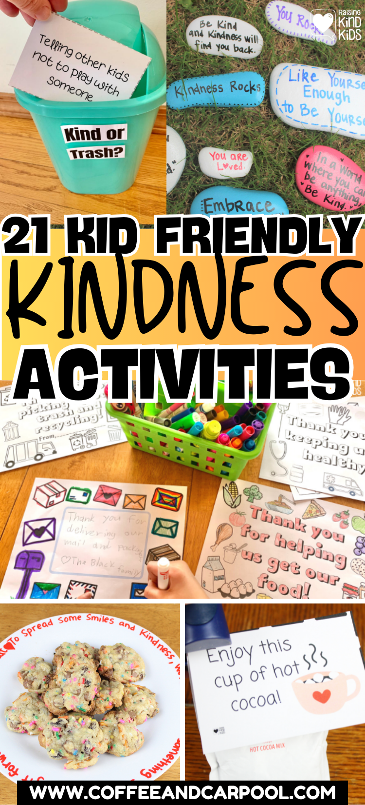 Use these kindness activities for kids to give kids ways they can speak and act with kindness more often in fun ways. 