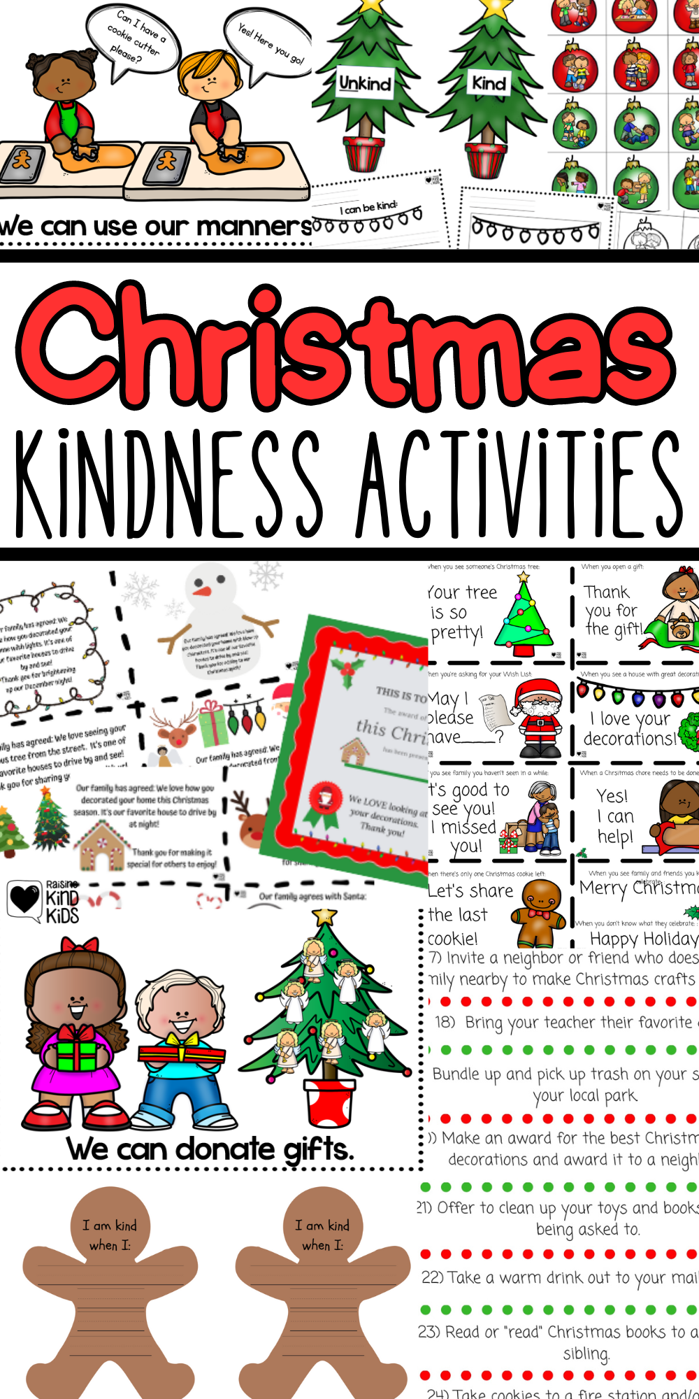 Use these Christmas kindness activities for kids to focus on and spread kindness during the December holidays. 