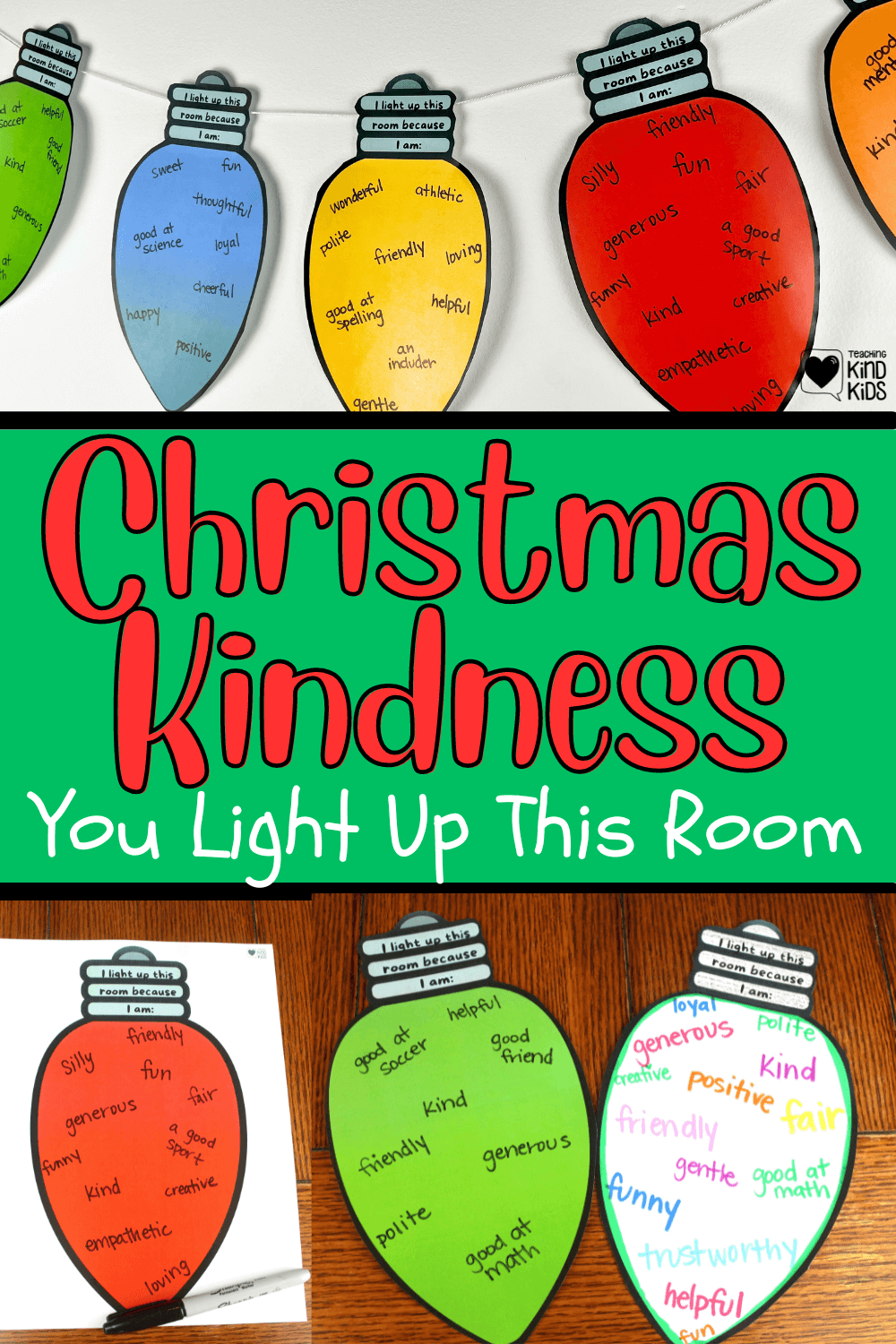 Use this Christmas Light Writing Activity: You Light Up this Room to connect Christmas, writing and social emotional learning. 