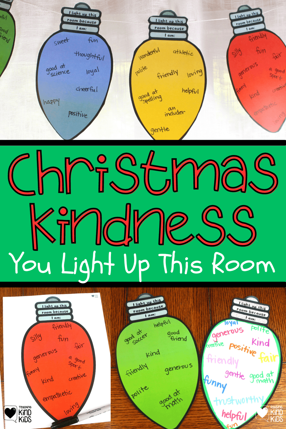 Use this Christmas Light Writing Activity: You Light Up this Room to connect Christmas, writing and social emotional learning. 