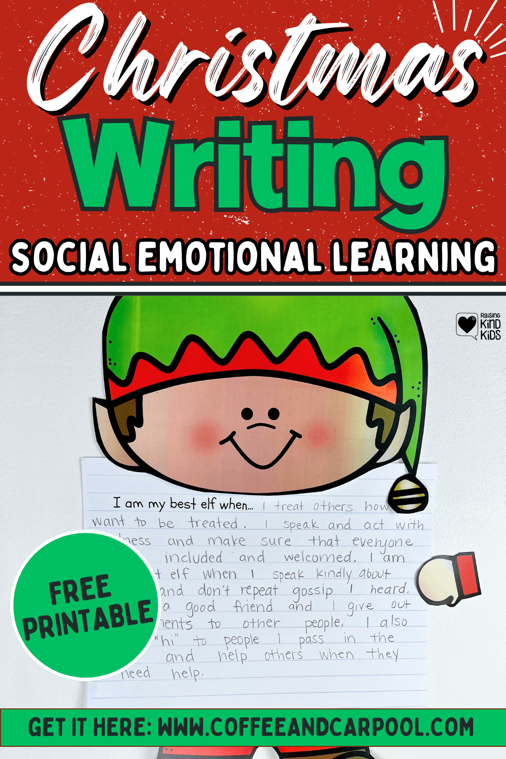 Use this Christmas Elf Writing for Kindness to connect Christmas with social emotional learning and writing skills. 