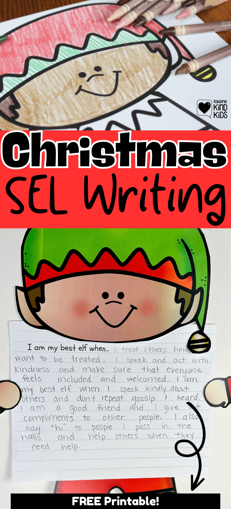 Use this Christmas Elf Writing for Kindness to connect Christmas with social emotional learning and writing skills. 