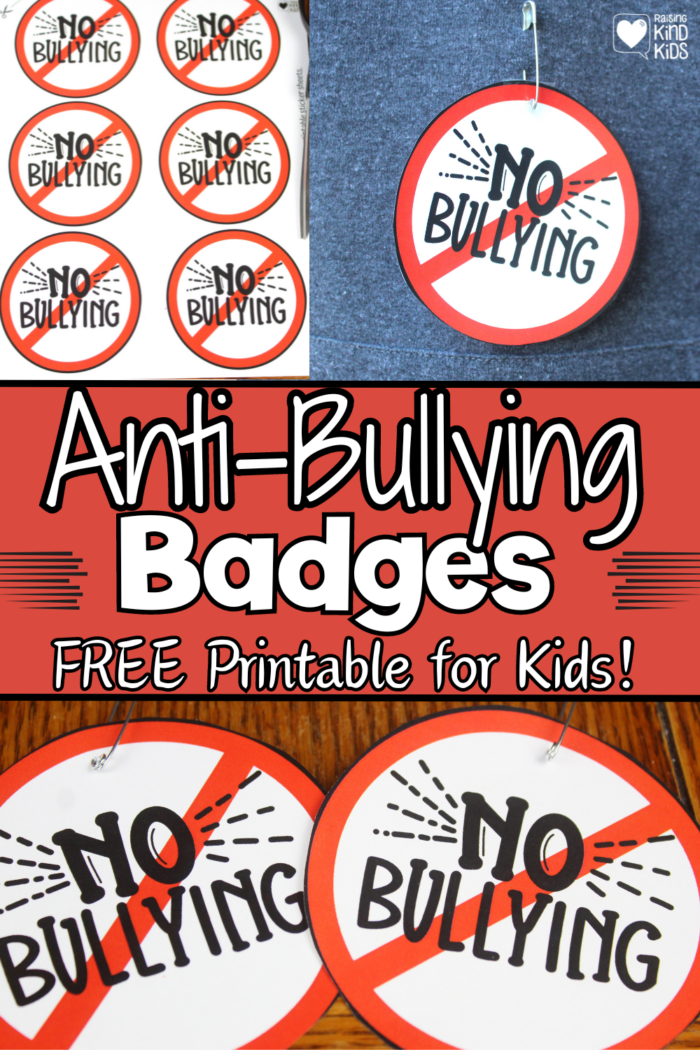 Anti Bullying Printable Badges to Reinforce NO Bullying
