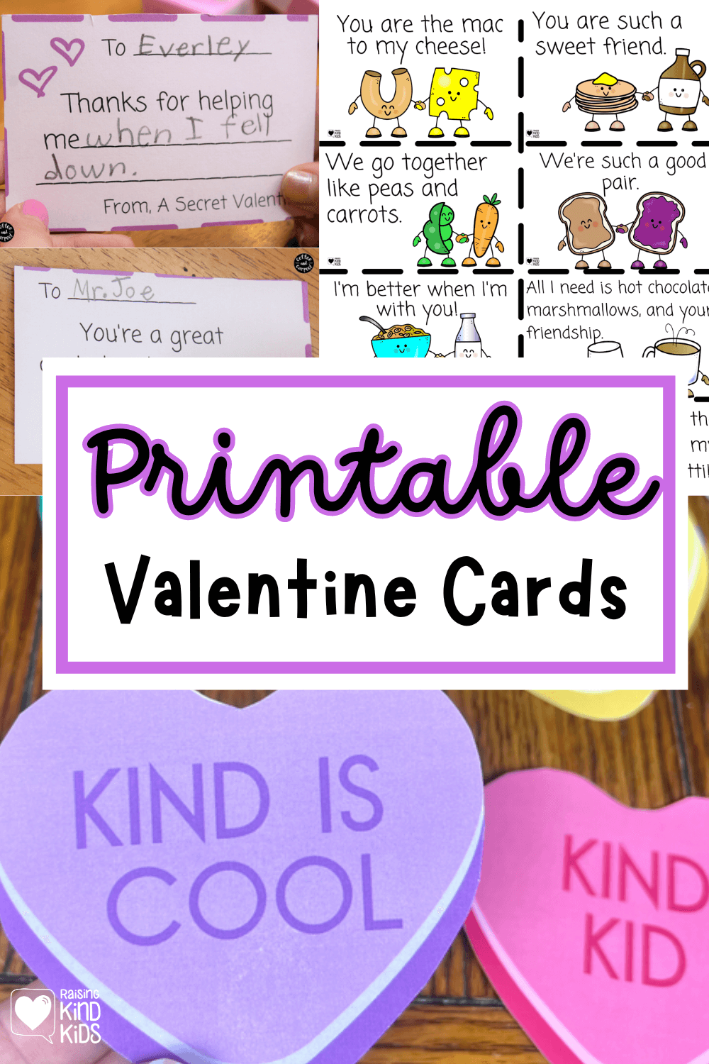 Choose from these printable Valentines cards for school and friends that kids can print for free and use to spread kindness.