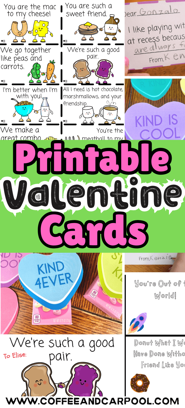Choose from these printable Valentines cards for school and friends that kids can print for free and use to spread kindness.